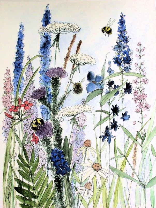 In the garden with bees